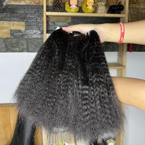 Extensiones de cabello liso rizado de 8-40 pulgadas 100% paquetes de cabello yaki virgen crudo alineados con cutícula de Vietnam - Product Image 1