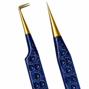 Pinzas Quirúrgicas Morje con Brillo Azul, Puntas Doradas, Puntas Dentadas/Lisas/Con Dientes, Diseño en Forma de Corazón, Acero Inoxidable de Precisión - Product Image 2