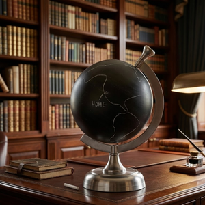 Globo Terráqueo Ejecutivo de Escritorio en Aluminio y Plástico con Mapa Mundial Detallado |   Globo Terráqueo Educativo para Escritorio de Oficina, Mesa de Estudio y Decoración del Hogar - Product Image 3