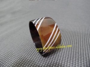 VB08-Ensemble de bracelets et de bracelets écologiques faits à la main de taille ajustable avec des bijoux éblouissants en corne de buffle - Product Image 1