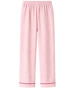 Ensemble de pyjama pour femmes en gingham rose personnalisé, manches longues, boutonné, vêtements de nuit en coton doux, ensemble de vêtements de détente en deux pièces - Product Image 6