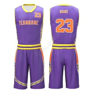 Cómodos uniformes de baloncesto de secado rápido recién llegados 2024, uniformes de baloncesto reversibles sublimados de diseño personalizado - Product Image 5
