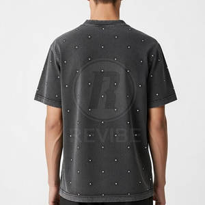 Camiseta de Último Diseño con Color Personalizado, 100% Algodón, Secado Rápido, Tela Suave y Transpirable con Pedrería para Uso en Exteriores - Product Image 4