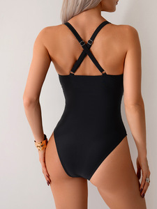 Traje de Baño de Una Pieza para Mujer 2025, Cuello en V, Elástico, de Secado Rápido, para Venta al Por Mayor - Product Image 3