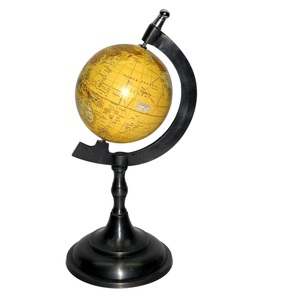Globo Terráqueo Giratorio de Escritorio, Estilo Náutico, Moderno, Ecológico, Educativo, de Latón Antiguo, con Base de Metal - Product Image 3