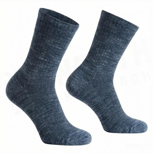Crew <b>Socks</b> Solid Blue Breathable Running <b>Socks</b> for Adults Spring Season - Product Image 3