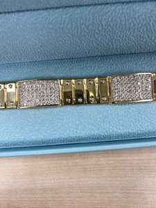Bracelet tennis Hiphop en moissanite plaqué or rose, or/argent, unisexe, taille brillante, élégant, pour mariage, fête, anniversaire - Product Image 2