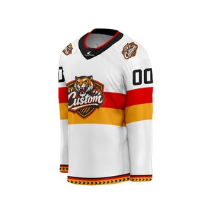 Camisetas de Hockey sobre Hielo Ligeras, Transpirables, con Diseño a Cuadros, Servicio OEM Personalizado, Bordadas, Sublimadas, con Tejido Elástico en Cuatro Direcciones - Product Image 4