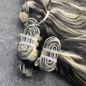 100% Vietnamese Remy Human <b>Hair</b> Natural Wave Weft Piano #1B+613 <b>Ombre</b> <b>Hair</b> <b>Extensions</b> - Product Image 3