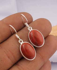 925 <b>Sterling</b> <b>Silver</b> Oval Lapis Lazuli Vintage Engagement Drop Earrings Smooth Cabochon Gemstone <b>Wire</b> Dangle Earrings for - Product Image 2