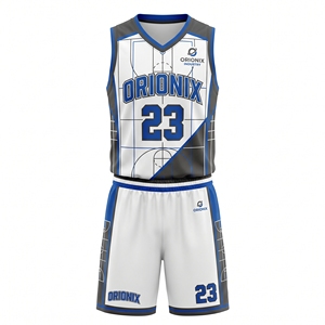 Ensembles d'uniformes de basketball à manches courtes à séchage rapide à vendre Nouveaux uniformes de basketball personnalisés Ensemble de vêtements de sport respirant - Product Image 1