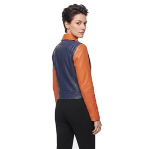 Crop Genuine Leather <b>Jacket</b> Women Motorbike Style Zipper Leather <b>Jackets</b> Ladies Turn Down Collar Genuine Leather <b>Jacket</b> Women's - Product Image 3
