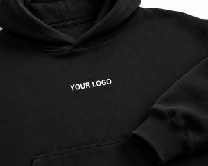 Sudadera con Capucha para Hombre, de Forro Polar, Color Sólido, Corte Holgado, Bolsillo Delantero, Estilo Casual para Otoño, Manga Regular, Tejido de Punto, Logotipo Personalizado - Product Image 3