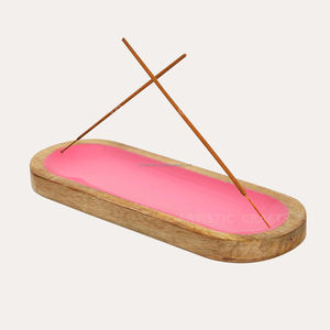 Porte-bâton d'encens en bois au design multicolore Meena personnalisé Décoration intérieure de luxe pour diffuseur d'aromathérapie de parfum aromatique - Product Image 6