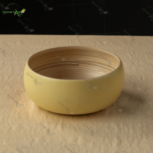 Bol en bambou fabriqué à la main Vaisselle écologique Vaisselle en bambou naturel du Vietnam Bol à riz de service en bambou léger et réutilisable - Product Image 2