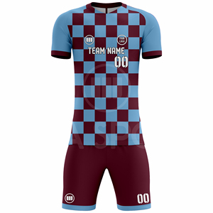 ชุดยูนิฟอร์มฟุตบอลพิมพ์โลโก้ตามสั่ง ไซส์ใหญ่ กางเกงขาสั้น ระบายอากาศ แห้งเร็ว ชุดทีมฤดูร้อน ผู้ผลิตขายส่ง - Product Image 2