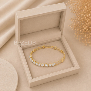 Exquisita Pulsera de Eslabones con Diamantes Heterogéneos Cultivados en Laboratorio, Joyería de Moda Única en Oro - Product Image 2