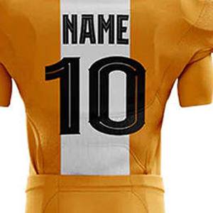 Uniforme de Fútbol Americano Transpirable de Poliéster Premium, Jersey Naranja con Panel Blanco y Pantalones Color Bronceado para Hombres Adultos - Product Image 4