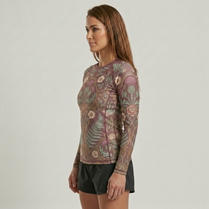 Maillot de surf et de natation à manches longues pour femme, personnalisé, en Spandex/Nylon 240g, 100% prérétréci, service OEM - Product Image 3