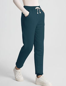 Regular Fit Women's Breathable Polyester Fleece Athletic Jogger Pants <b>Drawstring</b> Closure Retro Style Casual Sports <b>Trousers</b> - Product Image 4
