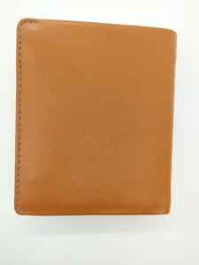 Luxury Slim Bifold <b>Leather</b> <b>Wallet</b> for <b>Men</b> Light Brown with Blue Accent RFID Blocking Handmade OEM ODM Available WRIZA - Product Image 5