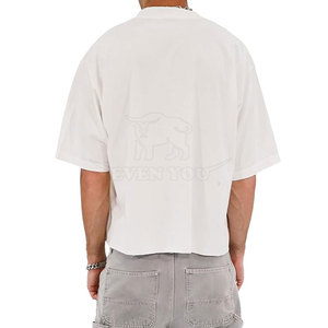 เสื้อยืดทรงบ็อกซี่ผู้ชายคุณภาพดีที่สุด สไตล์ใหม่ ผลิตตามสั่ง เสื้อยืดทรงบ็อกซี่สำหรับใส่หน้าร้อน - Product Image 3