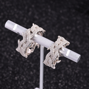 Bague pour homme en argent 925 et moissanite, style tête d'animal, sertie de pierres, bijou de mode gothique de luxe, audacieuse, cadeau pour homme audacieux - Product Image 1