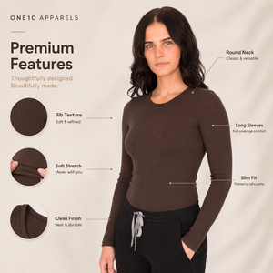 ONE10 APPARELS T-shirt sous-blouse à manches courtes et col rond pour femme, coupe classique, couleur unie, décontracté, respirant, séchage rapide, 100% coton - Product Image 4
