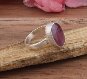 Bague en argent sterling 925 avec rubis naturel certifié AAA, pierre précieuse rouge pour femmes, bijoux fins de luxe, cadeau de mariage - Product Image 1