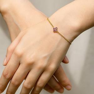 Pulsera con Dijes de Amatista en Plata de Ley 925, Cadena de la Paz, Regalo de Aniversario de Lujo para Mujer - Product Image 2