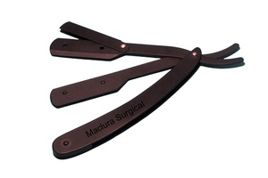 Rasoir droit jetable à lame unique en acier inoxydable pour hommes Manche en ABS confortable Rasoir noir pour le visage et le corps de 6 pouces - Product Image 5