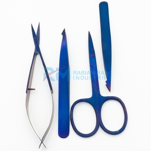 Nouvel Arrivage RMI – Lot de 5 Pinces à Épiler en Acier Inoxydable pour l'Épilation avec Ciseaux à Cuticules, Bleu Plasma – Vente Flash - Product Image 4