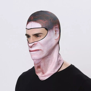 Pasamontañas de Invierno para Hombre con Diseño Personalizado Impreso Digitalmente, Patrón de Llamas, Poliéster, para Motociclismo - Product Image 2