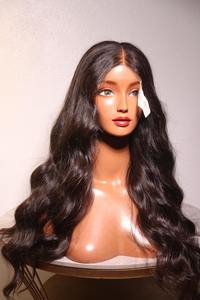 Body Wave Lace Front <b>Wig</b> 100% Vietnamese Human Hair HD Transparent Lace Natural Black Glueless Pre-Plucked Bleached Knots - Product Image 3