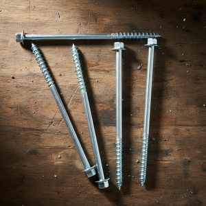 Tornillos de Rosca Parcial de Cabeza Hexagonal de Alta Resistencia Clase 4.8 6.8 para Madera, Acero al Carbono Zincado, Pulgadas/Métrico, DIN/ANSI, Marca PDC - Product Image 1