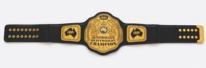 Ceinture de champion de lutte personnalisée, noire, or, rouge, durable, unisexe, équipement d'entraînement d'arts martiaux, ceinture de champion en cuir véritable - Product Image 4