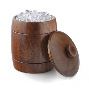 Cubo de Hielo de Doble Pared de Madera y Acero de Diseño Personalizado para Bar, Estilo Clásico, para Almacenamiento de Cerveza en Bares y Hoteles - Product Image 1