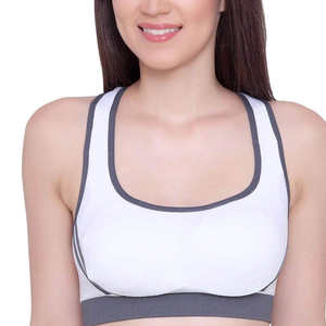 Top Deportivo de Yoga con Diseño de Contraste en Blanco y Gris, Fabricante OEM, Ropa Deportiva para Mujer - Product Image 1