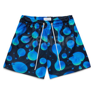 Pantalones Cortos Deportivos de Malla 100% Algodón para Hombre, Cintura Elástica, Verano, Bolsillos, Secado Rápido, Transpirables, Talla 6XL, para Fitness y Running - Product Image 1