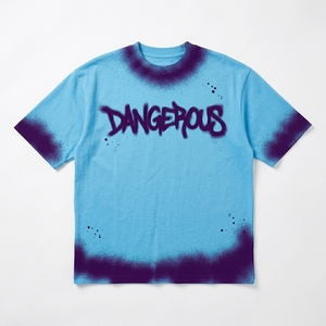 Wholesale Drop Shoulder Streetwear T-Shirt High Quality <b>Bleach</b> <b>Spray</b> Effect Tee Custom Branding Sialkot Factory - Product Image 1