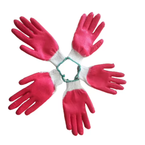 Gants en latex caoutchouté vietnamien anti-coupure, antidérapants, réutilisables, avec poignets en coton tricoté pour la protection des mains lors des travaux de jardinage - Product Image 1