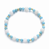 Bracelets élastiques en amazonite, pierres précieuses naturelles, pour femmes et filles, idéal pour un cadeau