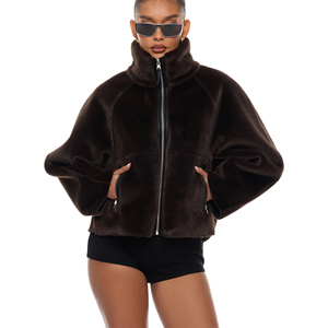 Abrigo de Cuero Genuino para Mujer, Estilo Clásico, Reversible, Estilo Motero, Color Negro, Logotipo Personalizado, Precio de Fábrica, Venta al Por Mayor - Product Image 2