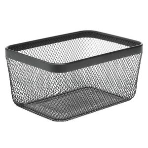 Cesta de Almacenamiento Rectangular de Malla con Asas de Madera, Contenedor Organizador Multiusos Moderno - Product Image 6