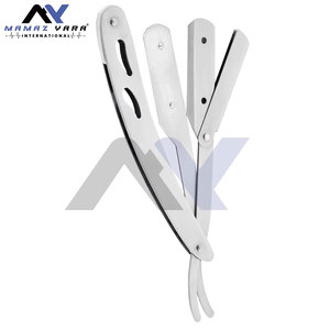 Men's Premium Cutthroat <b>Straight</b> <b>Razor</b> <b>Kit</b> Single Replaceable Stainless Steel Blade Silver Professional Barber Outdoor Use - Product Image 6