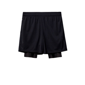 Pantalones Cortos Deportivos para Hombre, Negros, de Malla Elástica, Cintura Media, Transpirables, Tejidos, 100% Poliéster, con Bolsillos - Product Image 5