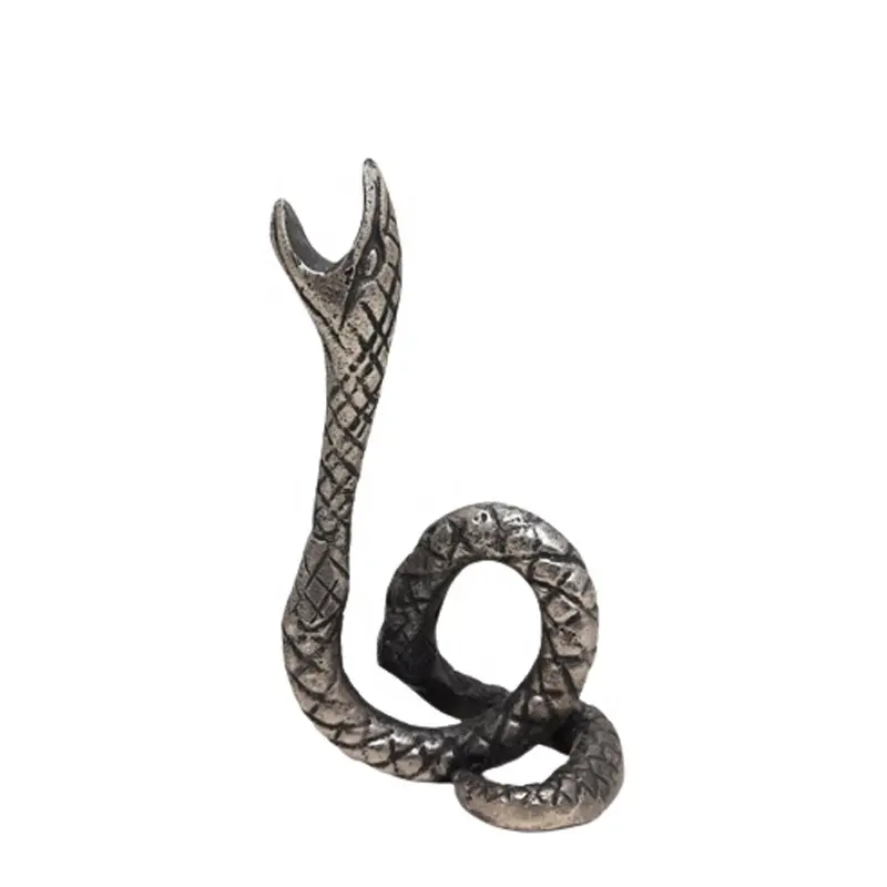 골동품 도금 클래식 스타일 장식 조각 알루미늄 금속 장식 뱀 입상