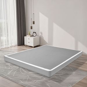 Base letto matrimoniale in metallo rinforzato con materasso, tessuto lavabile, box spring da 35 pollici, 4 gambe in metallo, misura doppia - Product Image 2