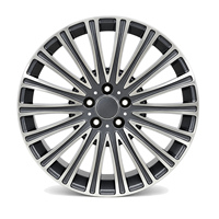 Jantes en alliage forgé personnalisées à 20 rayons, finition Sunburst, usinées argent et bronze, 18, 19, 20 pouces, 5x114.3, 5x112 pour Audi RS, BMW M Performance