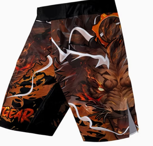 Shorts MMA personnalisés pour hommes, sublimation, équipement de combat, séchage rapide, vêtements d'arts martiaux mixtes, coupe classique, noir, rouge, design Panda - Product Image 3